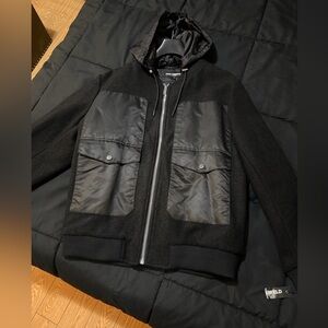 Karl Lagerfeld Black Jacket with Gray Accents